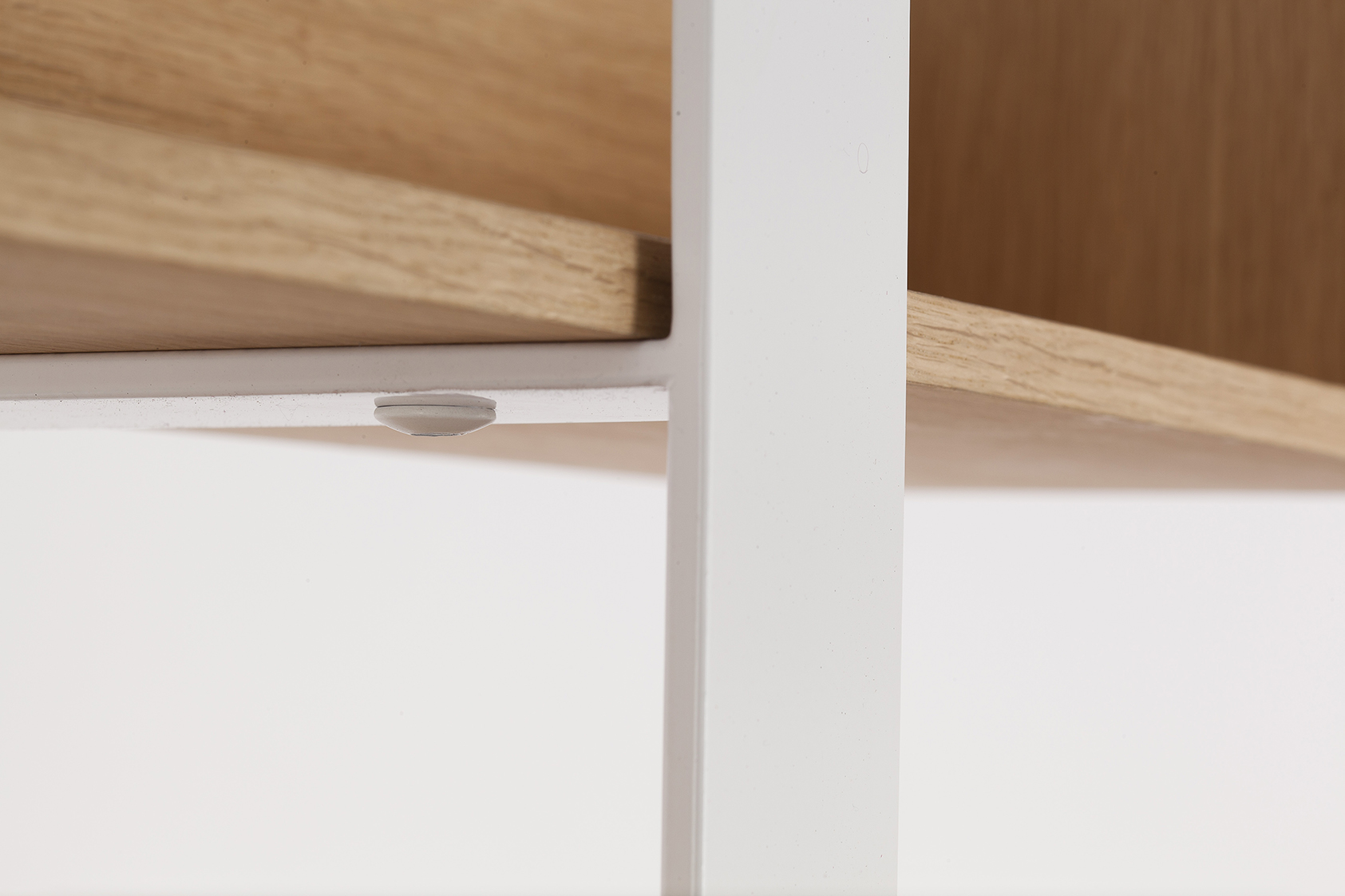 Designer bookshelf in wood and metal