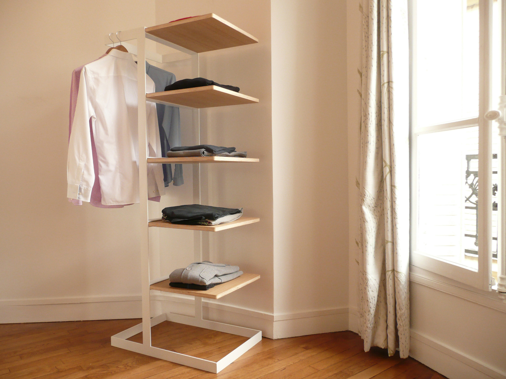 Etagère en bois et métal