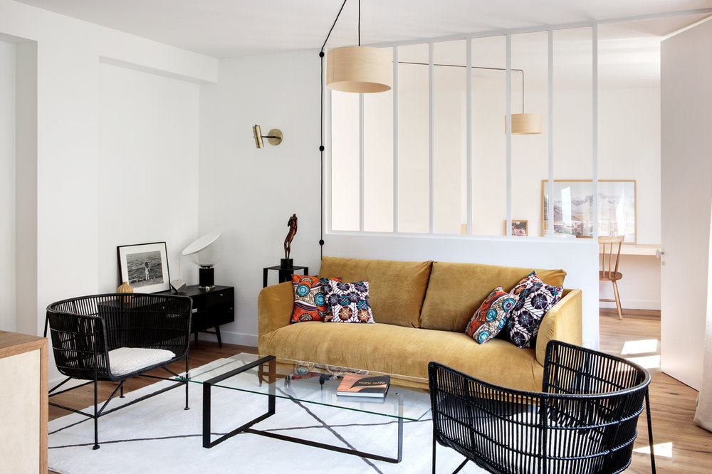 Table basse verre et métal Séverin