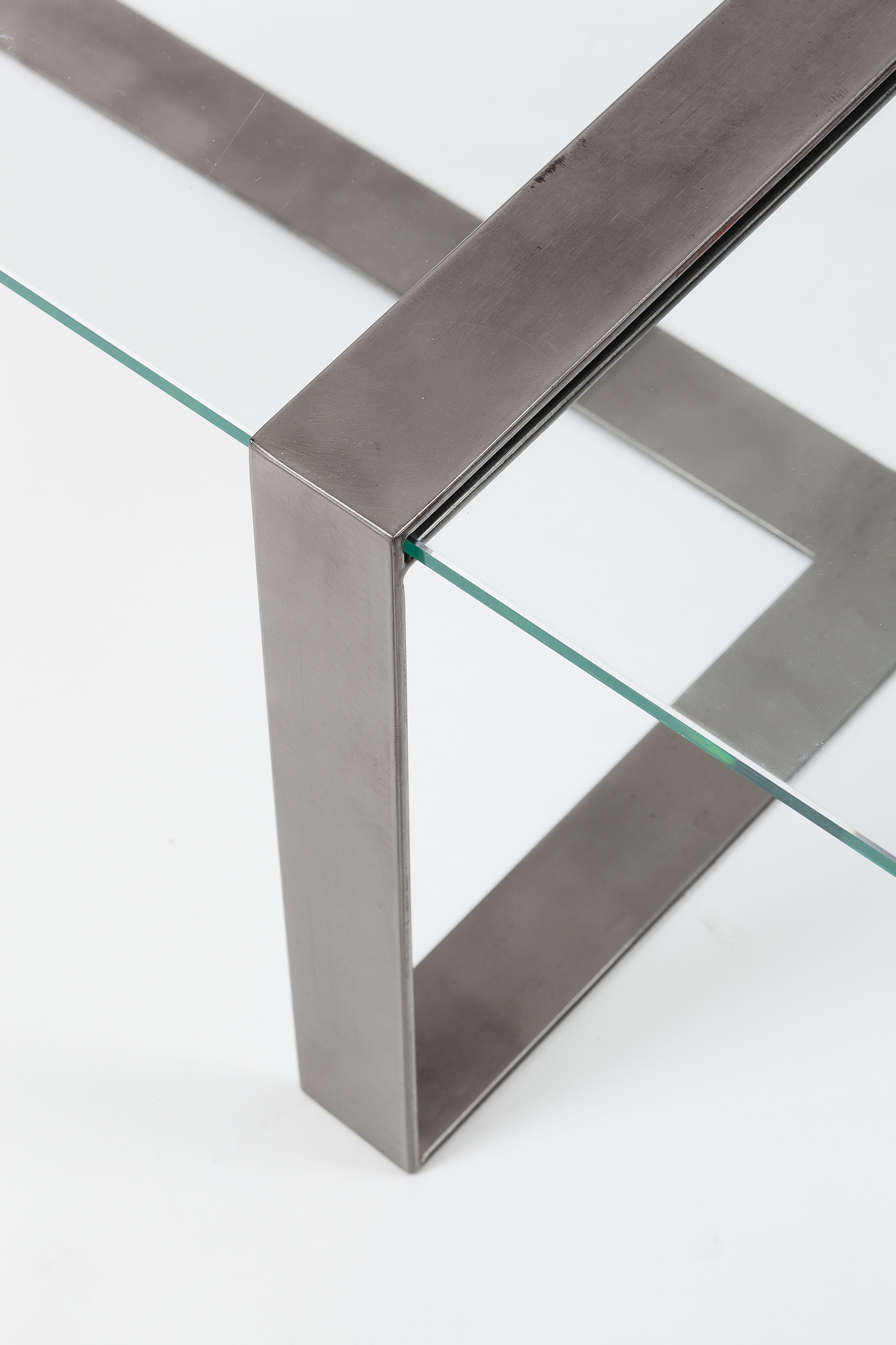 Coffee Table in glass and steel