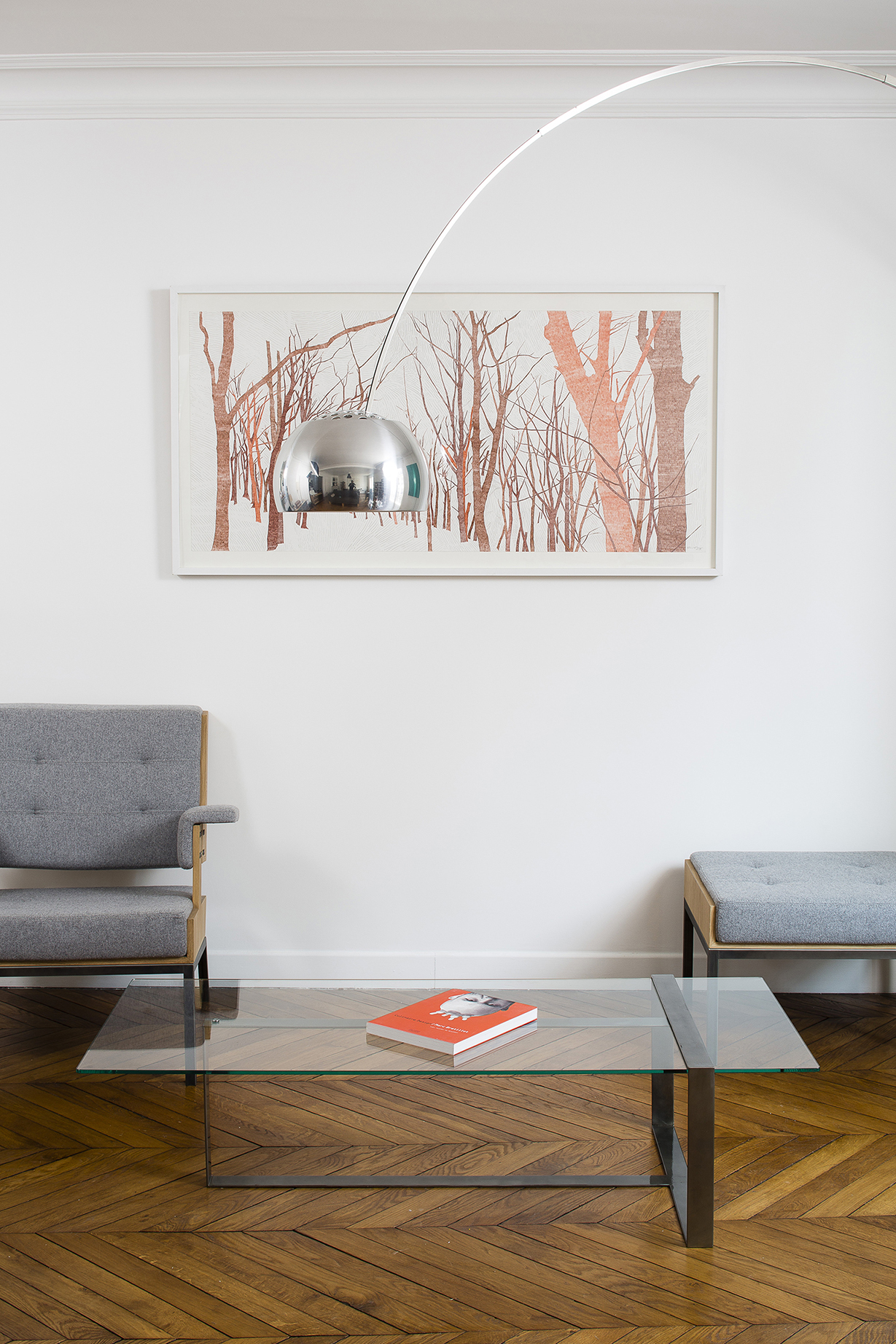 Coffee Table in glass and steel