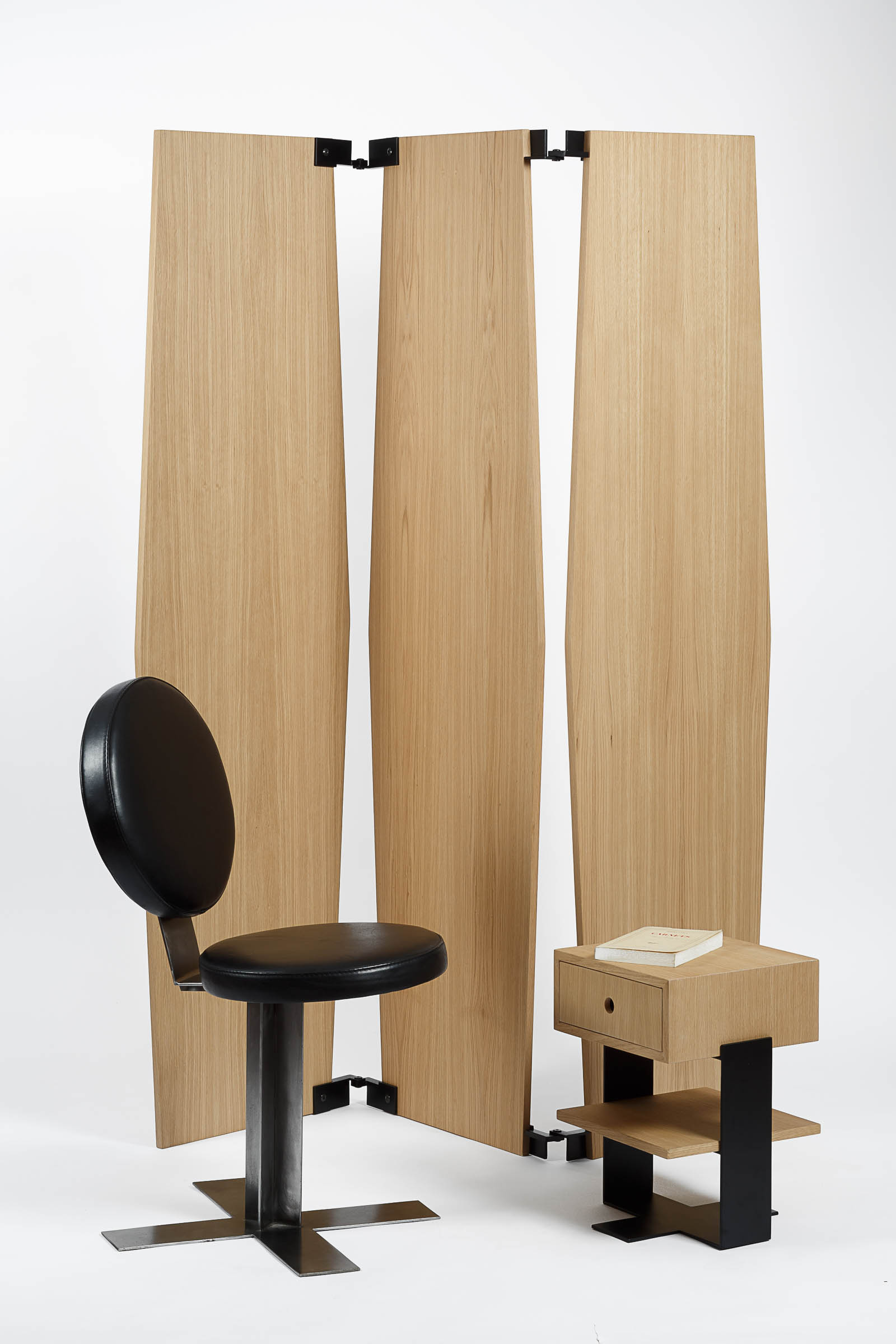 Paravent bois et métal design Séverin par Alex de Rouvray