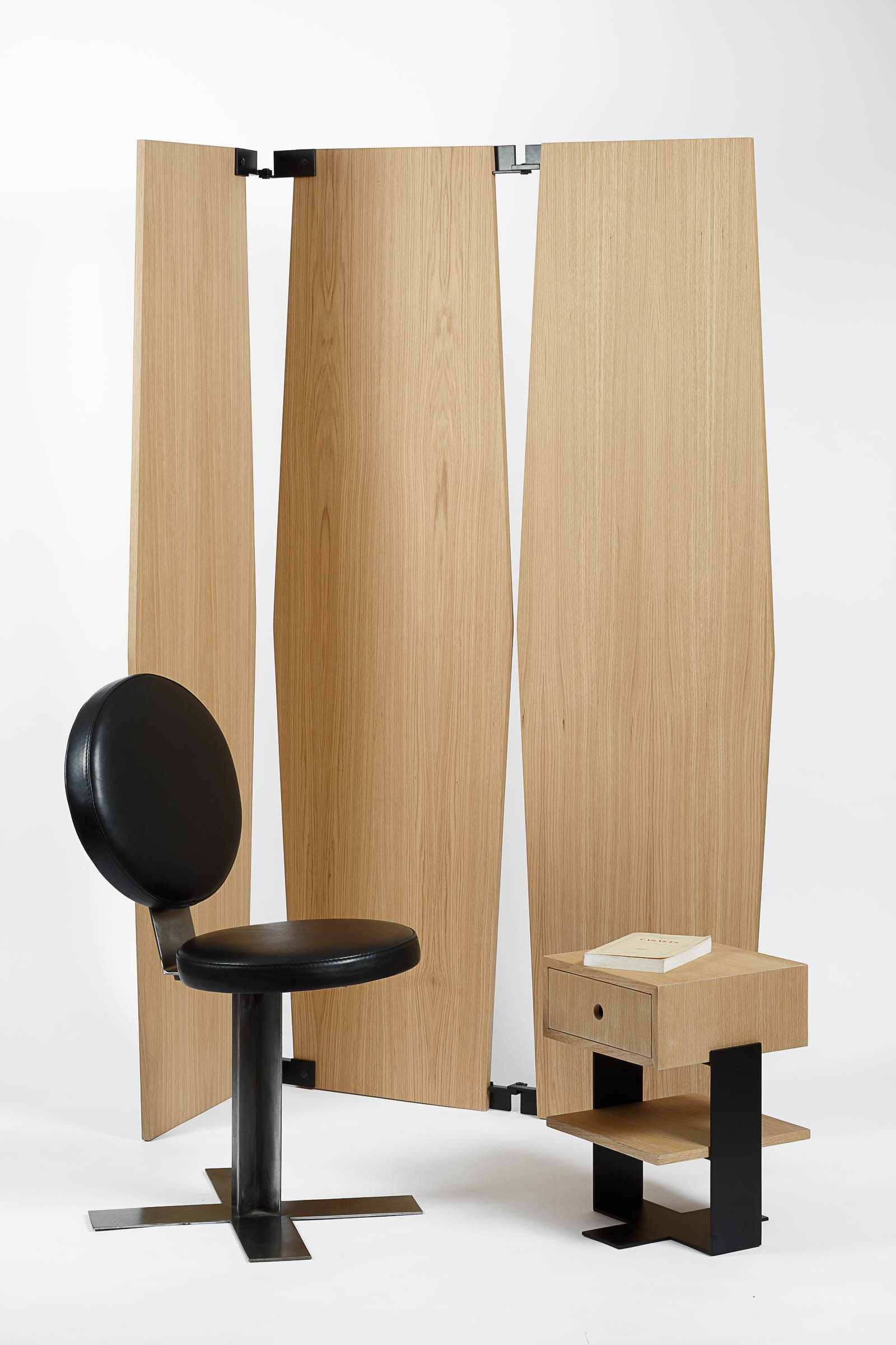 Paravent bois et métal design Séverin par Alex de Rouvray