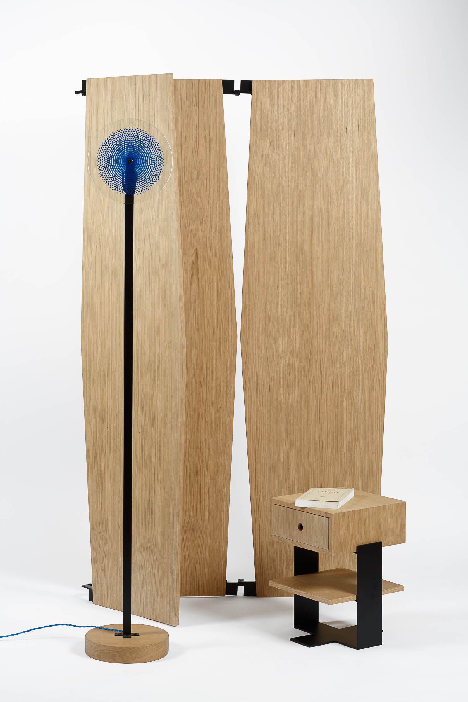 Paravent bois et métal design Séverin par Alex de Rouvray